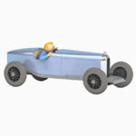 Tim & Struppi, blaues Amilcar