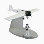 Tim & Struppi, weißes Kampfflugzeug mit Tim, N°9